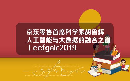 京东零售首席科学家胡鲁辉人工智能与大数据的融合之道丨ccfgair2019