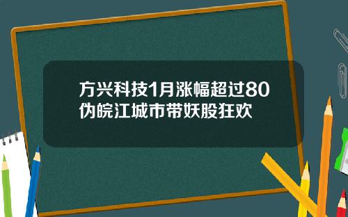 方兴科技1月涨幅超过80伪皖江城市带妖股狂欢