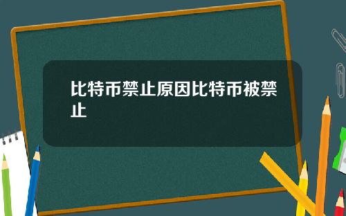 比特币禁止原因比特币被禁止