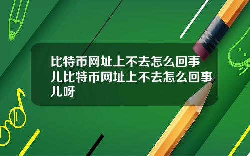 比特币网址上不去怎么回事儿比特币网址上不去怎么回事儿呀