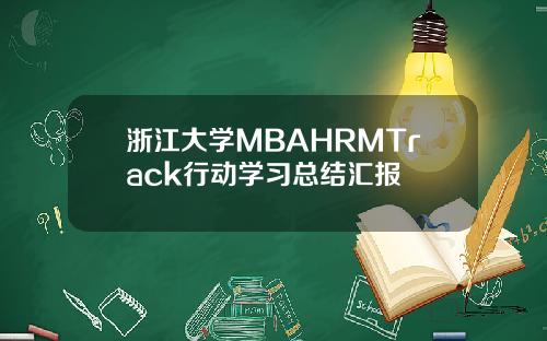 浙江大学MBAHRMTrack行动学习总结汇报