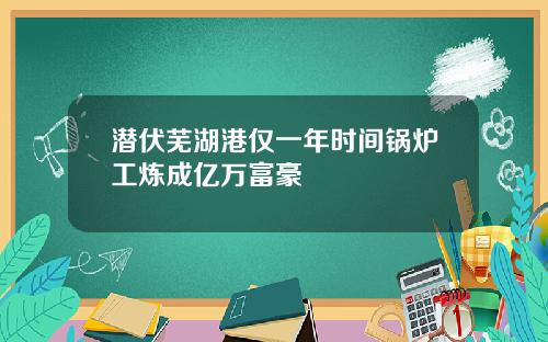 潜伏芜湖港仅一年时间锅炉工炼成亿万富豪