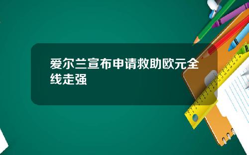 爱尔兰宣布申请救助欧元全线走强