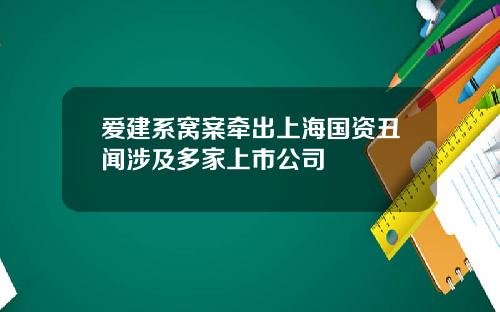 爱建系窝案牵出上海国资丑闻涉及多家上市公司