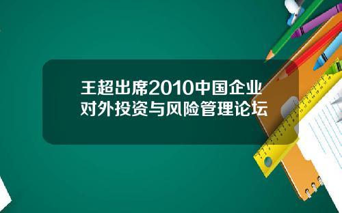 王超出席2010中国企业对外投资与风险管理论坛