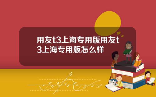 用友t3上海专用版用友t3上海专用版怎么样