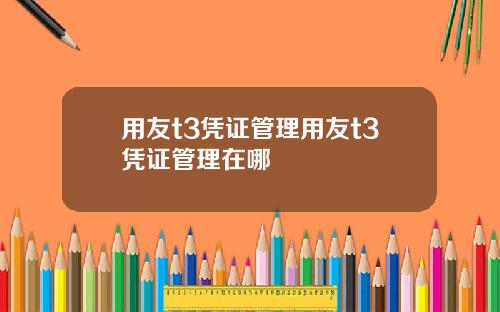 用友t3凭证管理用友t3凭证管理在哪