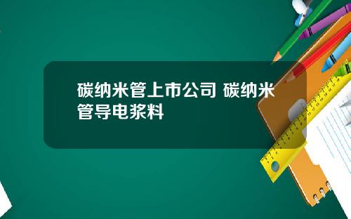 碳纳米管上市公司 碳纳米管导电浆料