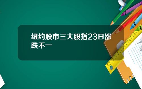 纽约股市三大股指23日涨跌不一