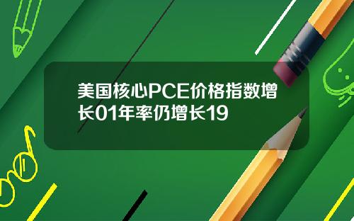 美国核心PCE价格指数增长01年率仍增长19