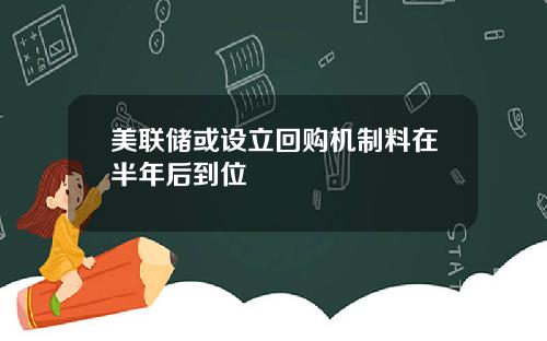 美联储或设立回购机制料在半年后到位