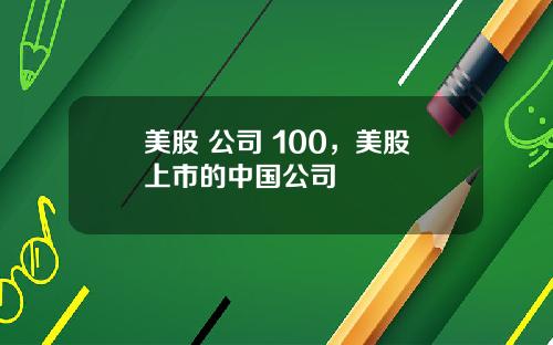 美股 公司 100，美股上市的中国公司