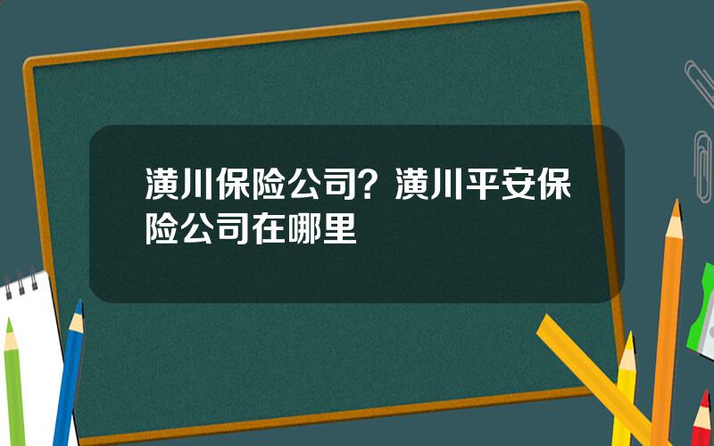 潢川保险公司？潢川平安保险公司在哪里