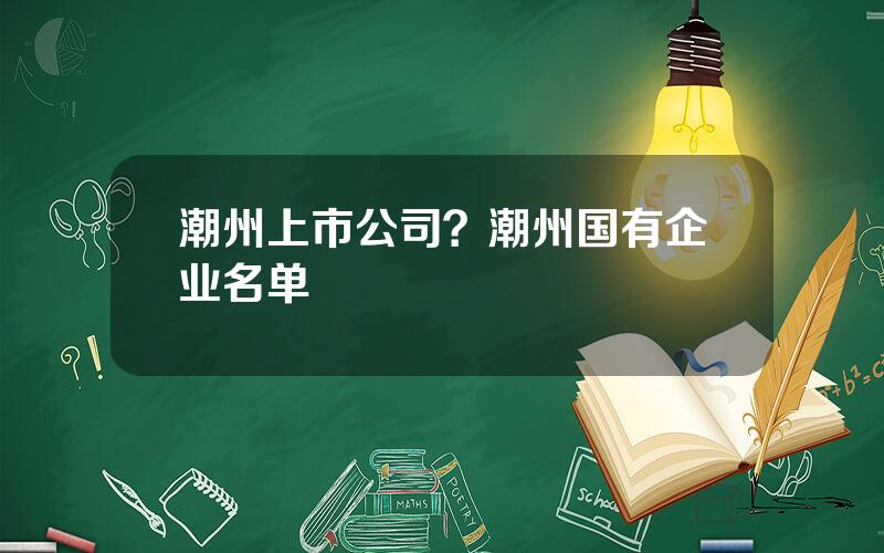 潮州上市公司？潮州国有企业名单