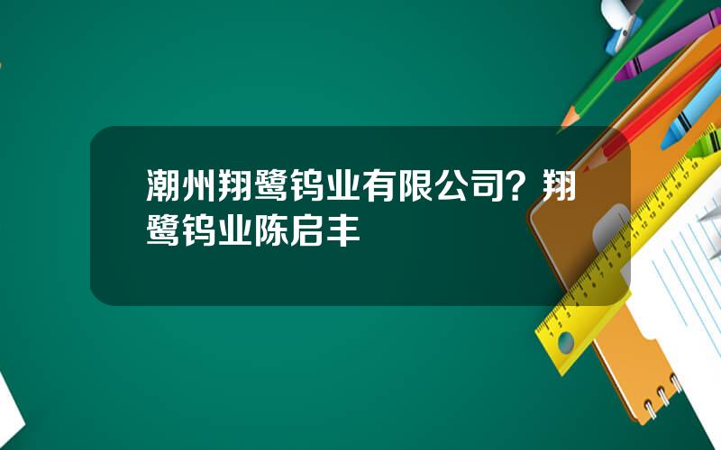 潮州翔鹭钨业有限公司？翔鹭钨业陈启丰