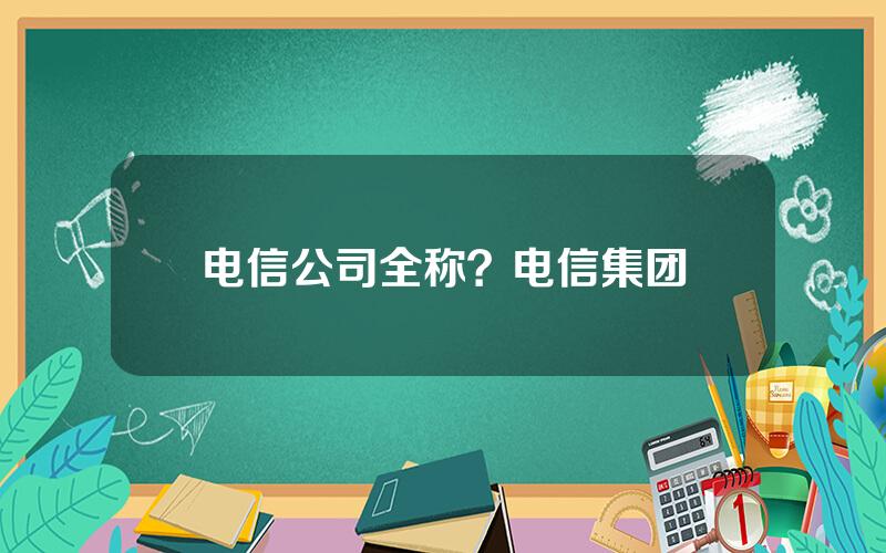 电信公司全称？电信集团