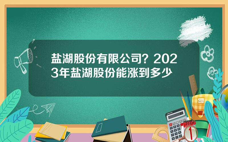 盐湖股份有限公司？2023年盐湖股份能涨到多少