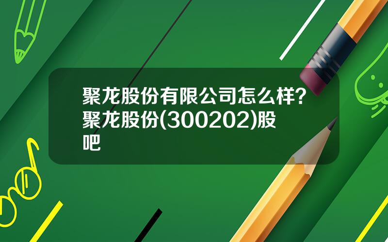 聚龙股份有限公司怎么样？聚龙股份(300202)股吧