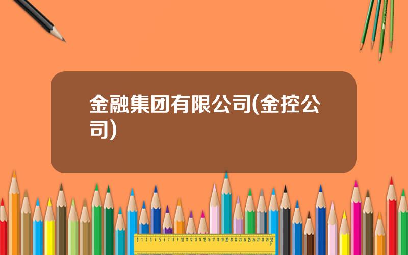 金融集团有限公司(金控公司)