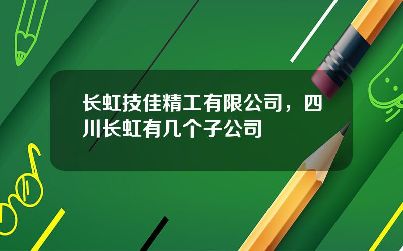 长虹技佳精工有限公司，四川长虹有几个子公司